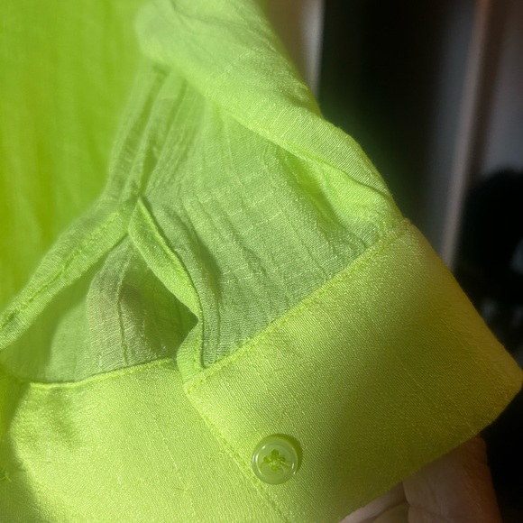 Catherine’s Women’s 2X Lime Green Embroidered V Neck Tunic Mom Core - Picture 4 of 7